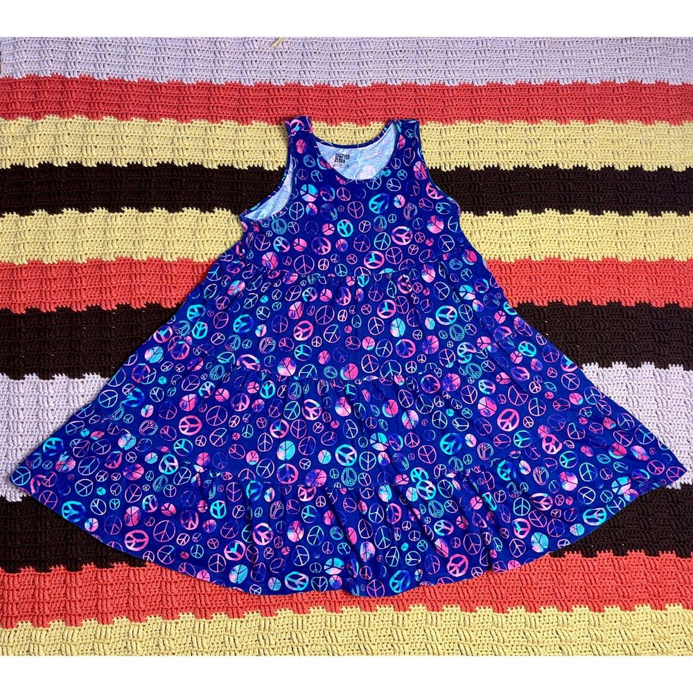 Peace Sign Tent-Style Dress by Spotted Zebra, Children's XXL 14/16